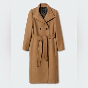 Stylish Tan Double-Breasted Coat